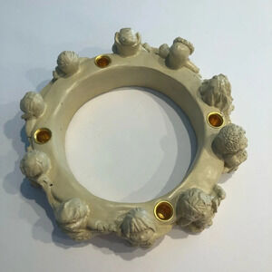 Abbey Press Circle of Friends Round 4 Hole Candle Holder Peace Love NWT No Box